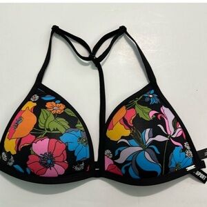 PINK Victoria's Secret Floral Bikini Top